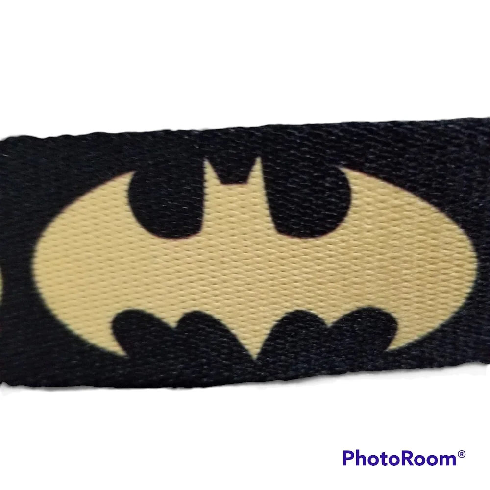 Batman Black Yellow Batman Shield Reversible Adjustable Webbed Belt N Buckle